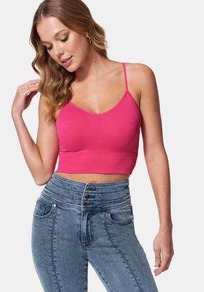 Bebe Seamless Knit Top In Pink