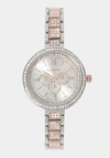 BEBE SILVER DIAL CRYSTAL BEZEL WATCH