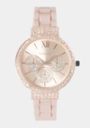 BEBE ROSE DIAL CRYSTAL BEZEL WATCH