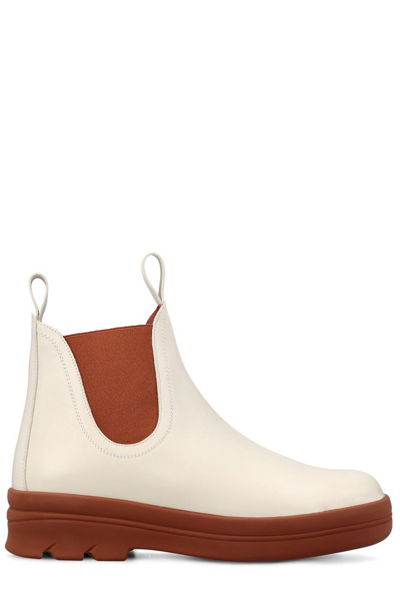 Loro Piana Lakeside Ankle Boots In White