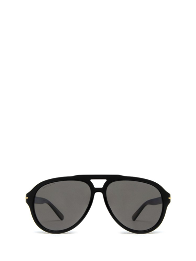 Gucci Eyewear Navigator Frame Sunglasses In Black