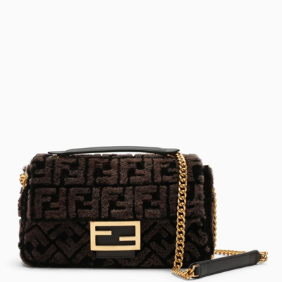 FENDI: shoulder bag in all-over FF leather - Brown  Fendi crossbody bags  8M0417 A659 online at