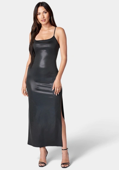 Bebe Hologram Maxi Dress In Black