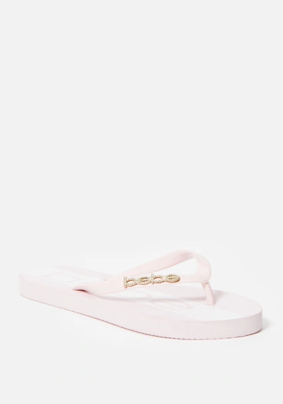 Bebe Tierla  Logo Flip Flops In Light Pink