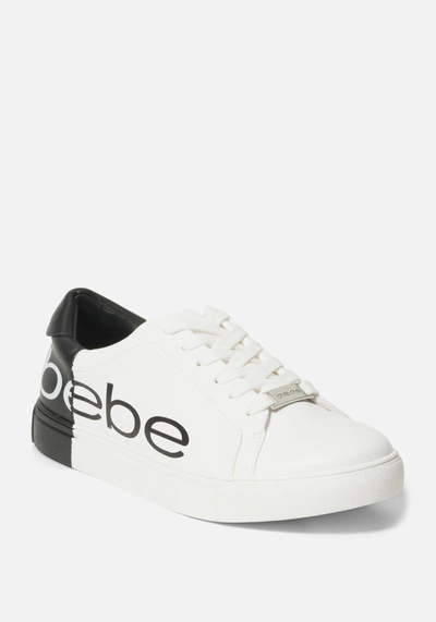 Bebe Charley  Logo Sneakers In White,black