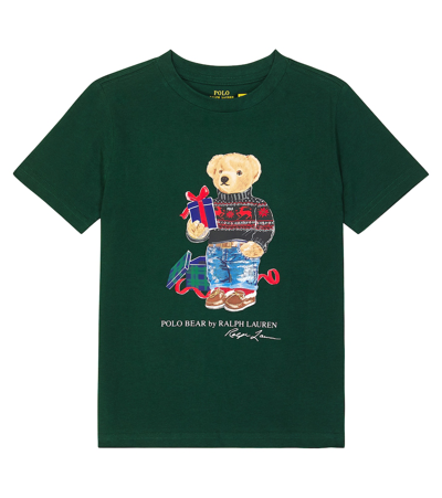 Polo Ralph Lauren Kids' Big Boys Polo Bear Cotton Jersey T-shirt In Moss Agate Gift Bear