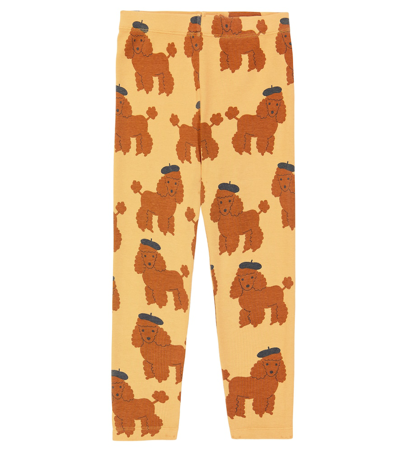 Tinycottons Kids' Tiny Poodle Cotton-blend Leggings In Multicoloured