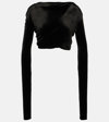 RICK OWENS LILIES JERSEY CROPPED TOP
