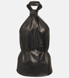 Ann Demeulemeester Leather Halter Top In Black