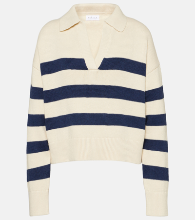 Velvet Lucie Striped Sweater In Beige