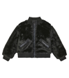 Dolce & Gabbana Faux-fur Mock-neck Jacket In Black