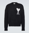 Ami Alexandre Mattiussi Ami De Caur Alpaca Wool-blend Sweater In Black
