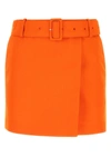 Ami Alexandre Mattiussi Ami Woman Orange Wool Mini Skirt In Orange