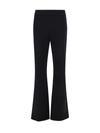 Avenue Montaigne Fitted Flared Trousers In Black