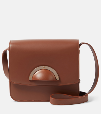 Gabriela Hearst Bethania Box Leather Crossbody Bag In Cognac