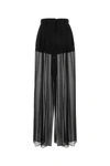 Dolce & Gabbana Loose Black Pants With Detachable Culottes In Stretch Silk Chiffon Woman In Black