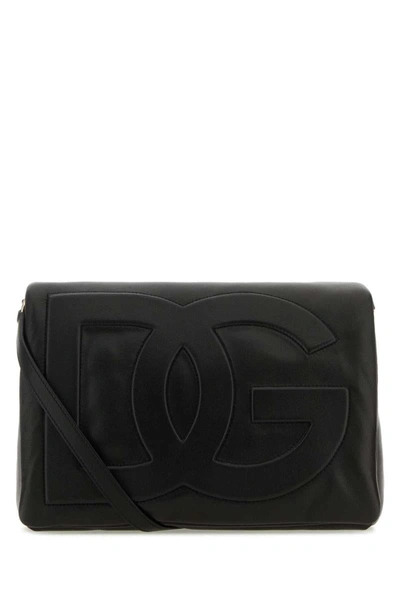 Dolce & Gabbana Plonge Shoulder Bag In Black