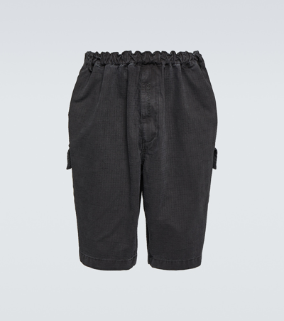 Acne Studios Ripstop Cotton Cargo Shorts In Black