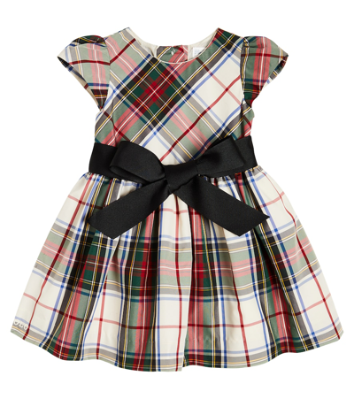 Polo Ralph Lauren Baby Martyna Checked Dress And Bloomers Set In Multicoloured