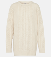 Totême Chunky Cable Knit Cream In Neutrals