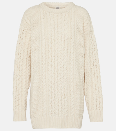 Totême Chunky Cable Knit Cream