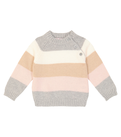 Il Gufo Babies' Striped Wool Sweater In Multicolor