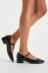 Madden Girl Tutuu Block-heel Mary Jane Flats In Black