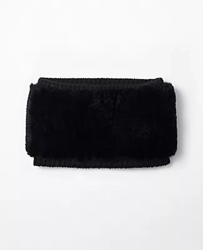Ann Taylor Faux Fur Snood In Black