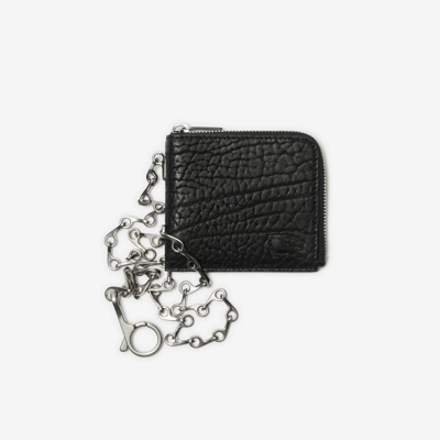 Burberry Leather B Chain Wallet In Black