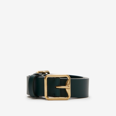 Burberry Leather Double B Buckle Belt In Vine