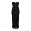 Dolce & Gabbana Draped Tulle Corset Dress In Black