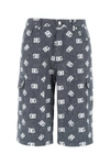Dolce & Gabbana Printed Denim Stretch Bermuda Shorts In Printed