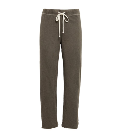 James Perse French Terry Cut-off Sweatpants In Brown