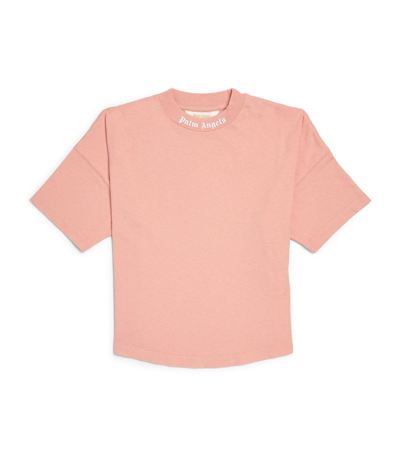 Palm Angels Kids' Classic Logo T-shirt In Rosa