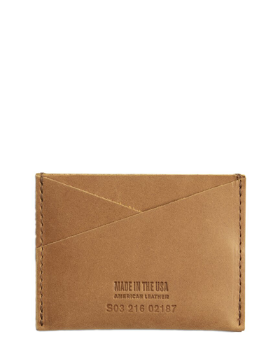 Shinola Utility Usa Heritage Leather Card Case In Brown