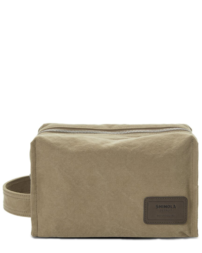 Shinola Bert Double Zip Mn Canvas Kit Canvas In Brown