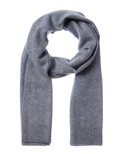 Qi Cashmere Jersey Cashmere Scarf In Blue