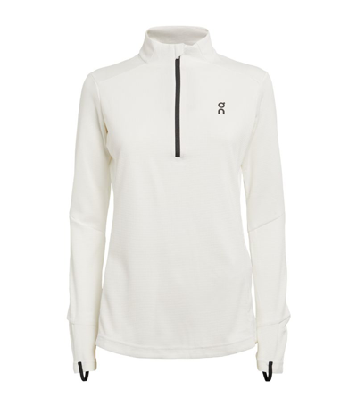On Running Long-sleeve Climate Zip-up T-shirt In White