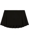 Ambush Pleated Virgin-wool Miniskirt In Black