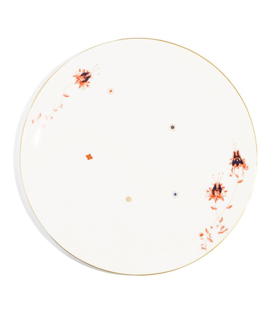 Richard Brendon X V & A Dragon Flower Set Of 2 Coupe Dinner Plates (28cm) In Multi