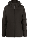 Canada Goose Hooded Padded Coat In Black
