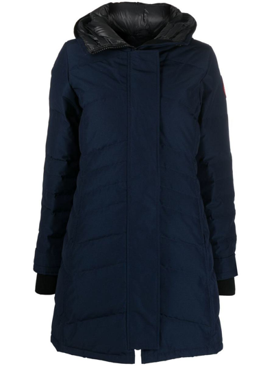 Canada Goose Hooded Parka In Blue