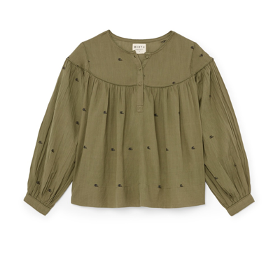 Mirth Oslo Blouse In Olive Jamdani