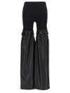 Coperni Hybrid Faux Leather Flared Pants In Black