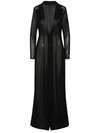 Dolce & Gabbana Satin-trimmed Silk-blend Chiffon Coat In Black