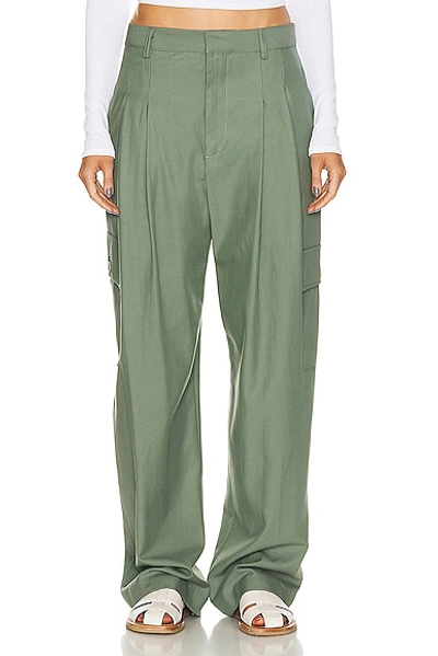 Enza Costa Cargo Trousers In Sage