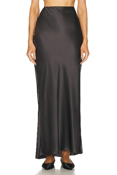 The Sei Women's Bias Satin Silk Maxi Skirt In Carbon