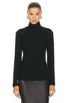 Loulou Studio Gallinara Long Sleeves Top In Black