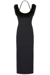Attico Black Midi Dress In Black