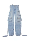 Attico Sky Blue Long Pants In Sky Blue